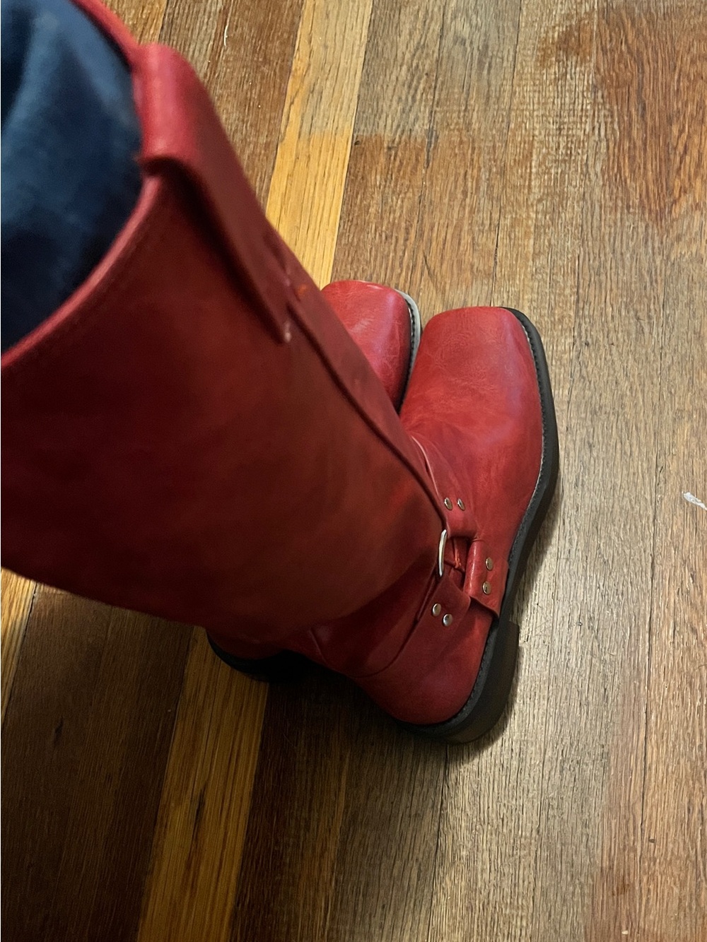 Red Harness Riding Boots Size 8.5 - Picture 4 of 10